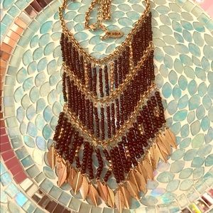 🎉HP! SPRING SALE! Sexy Black & Gold Bib Necklace